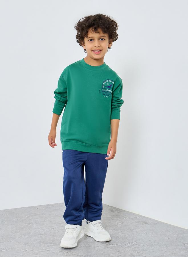 Styli Boys Green Graphic Print Sweatshirt - Image 3